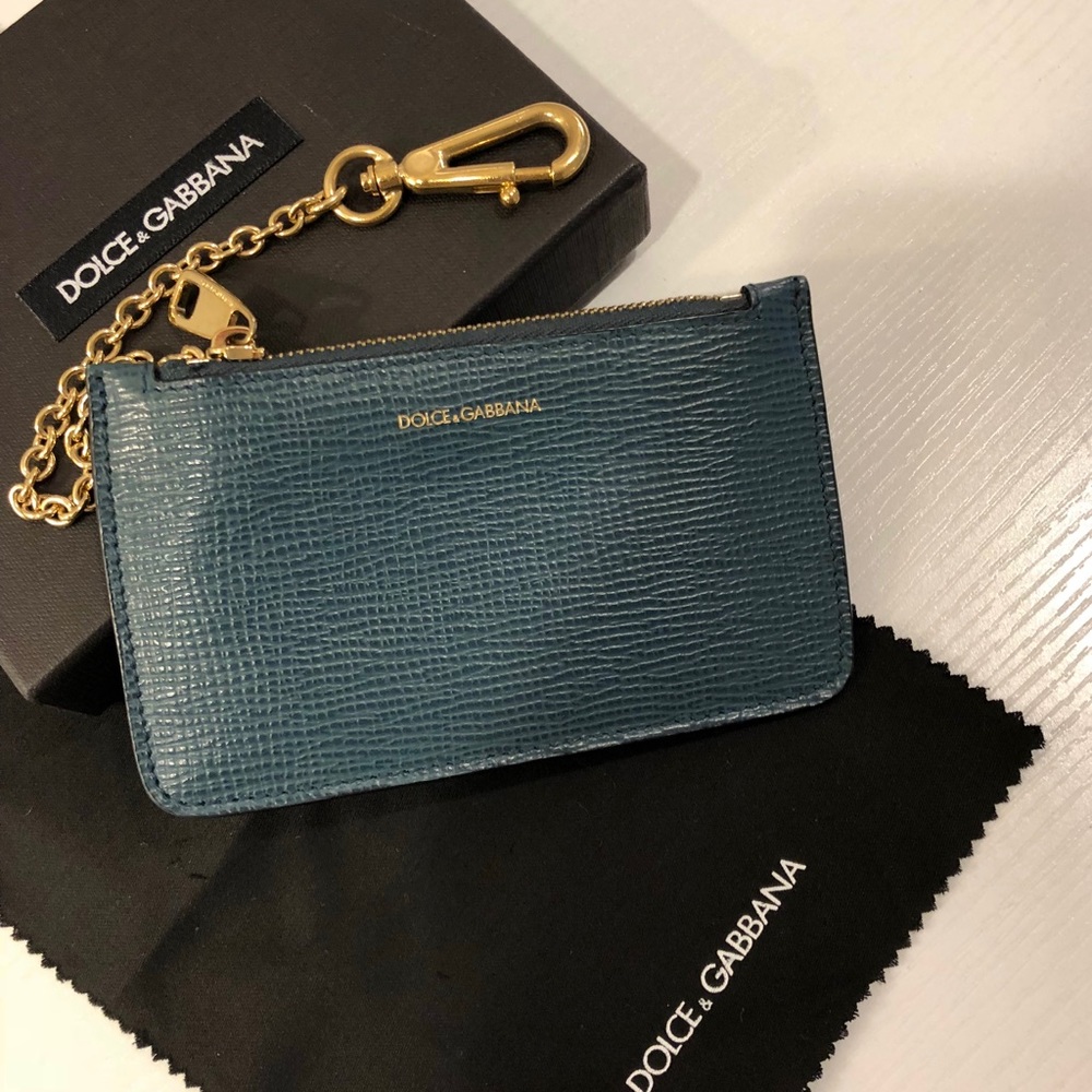 DOLCE&GABBANA leather keyhole coin purse NWOT